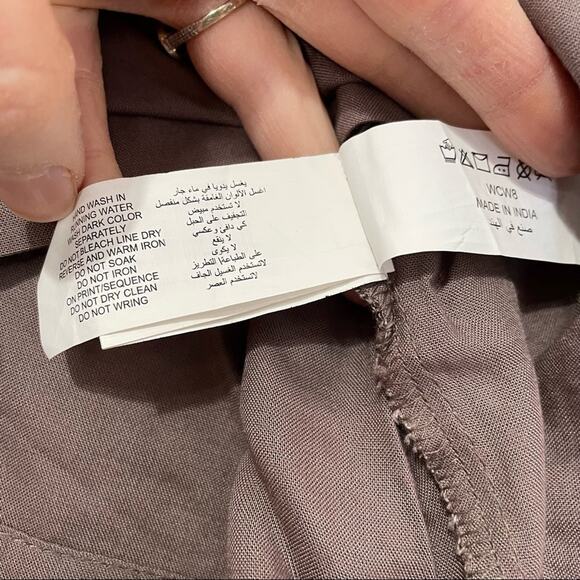 Bombay Paisley Brown Floral Embroidered Cropped Short Sleeve Blouse Women M Boho - Picture 4 of 9